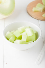 chopped honeydew melon