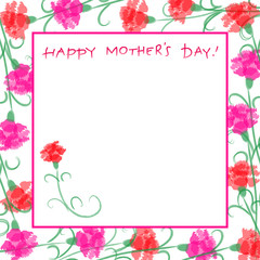 母の日　カーネーション　フレーム