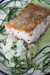 cod loin with monks beard