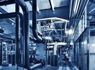 Modern boiler room equipment for heating system.