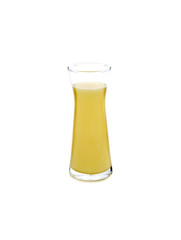 glass of pineapple juice isolated on white background