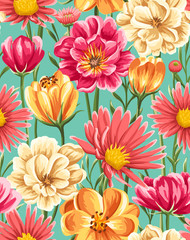 Floral seamless pattern - 79769946