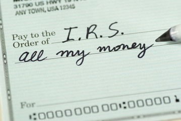 Check to Internal Revenue Service for All My Money