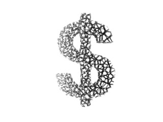 deflating dollar sign. path included