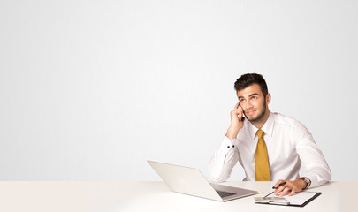 Business man with white background