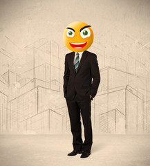 Fototapeta premium businessman with smiley face
