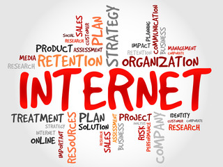 INTERNET word cloud, business concept