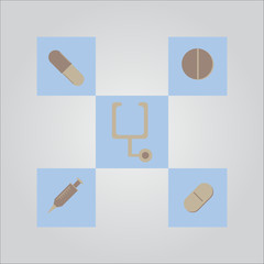 Medical vector icon set