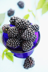 blackberries, top view