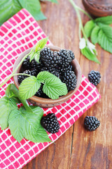 berry in a ceramic bowl, top view