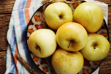 Pickled apples, top view