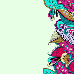 Obraz premium Seamless pattern background with abstract ornaments. Hand draw i