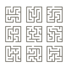 modern square labyrinth set