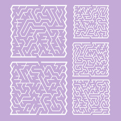 fashionable white labyrinth set