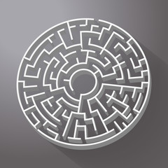 elegant circular maze with shadow
