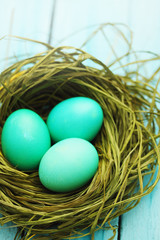Easter turquoise eggs