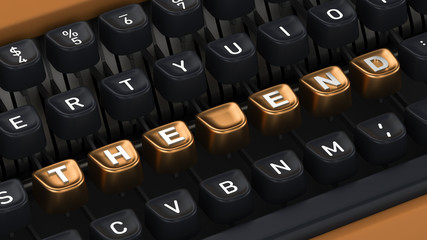 Typewriter text the end