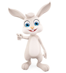 Fototapeta na wymiar Easter Bunny with pointing pose