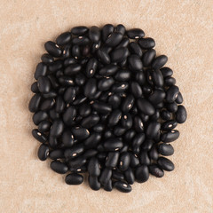 Circle of black beans