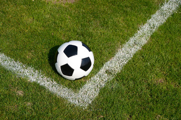 Soccer ball on the field