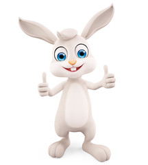 Easter Bunny with thumbs up pose