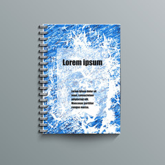 Notepad template with abstract background.