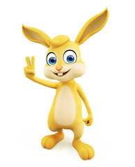 Easter Bunny with win pose