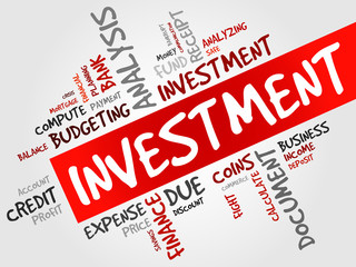 INVESTMENT word cloud, business concept