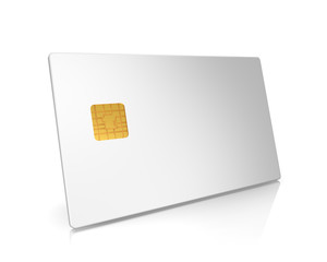 white credit card , isolated on white background