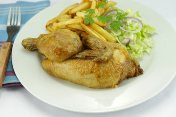 poulet, frites