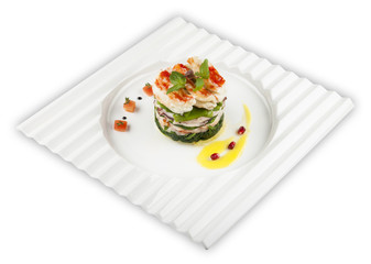 Kamchatka crab with salad