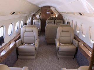 Interior view of a private jet © fresnel6