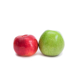 Two apples isolated on white
