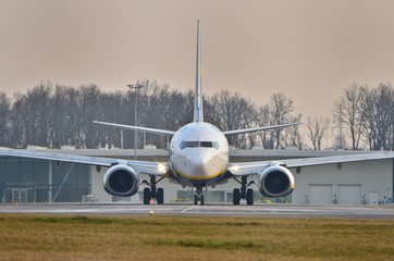 Ryanair plane in special painting - obrazy, fototapety, plakaty