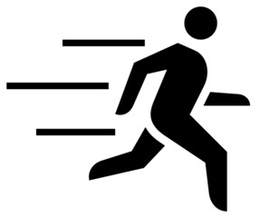 Fast running man icon