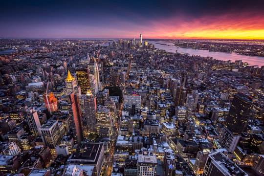 Fototapeta Widok z góry w Nowym Jorku