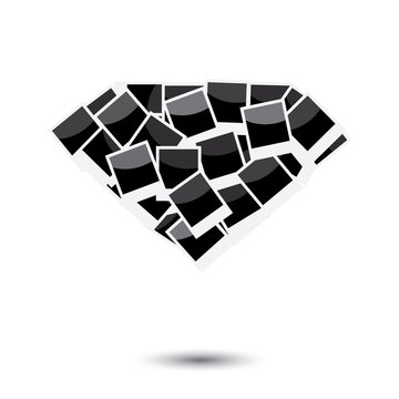 Diamond symbol instant photo frame template