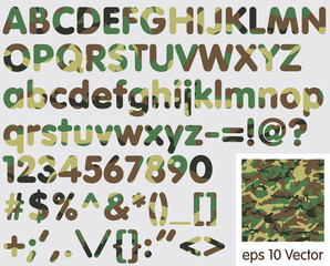 Military camouflage font