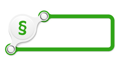 vector green box for your text and paragraph symbol