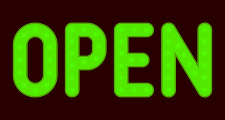 Inscription of the open lamp.