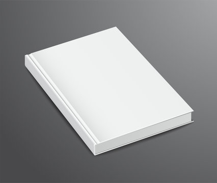 Blank Book Design Isolated on Dark Background, Hardcover
