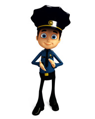 Policeman with clapping pose