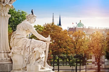 Tuinposter Cityscape of Vienna from Pallas Athene near Parliament, Austria © golovianko