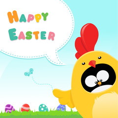 Penguin With Chicken Costume