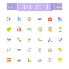 Vector Flat Internet Icons