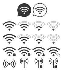 Set Of Wi-Fi Icon