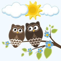 Fototapeta premium Two owls