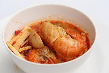 Tom Yum Goong - Thai hot and spicy soup with shrimp