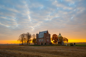 Fototapeta premium Medieval church in Synkavichy, Belarus