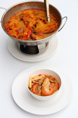 Tom Yum Goong - Thai hot and spicy soup with shrimp
